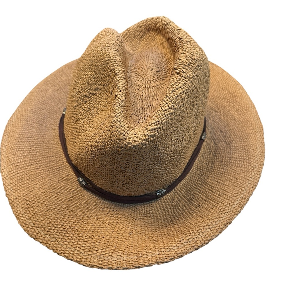 Scala Pronto Women's Fedora Tan Textured 3" Brim Raffia Sun Hat